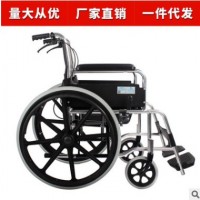 广东工厂批发铝合金老人坐便轮椅轻便四轮代步车可折叠可配餐桌