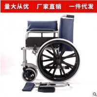 钢制老人经济型轮椅折叠残疾人轻便代步车脚踏可调3000H