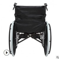 广东工厂带座便轮椅可折叠 带便桶钢制老人出行一件代发批发
